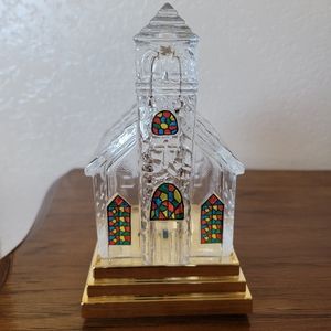 Avon We wish you a Merry Christmas Crystal Light up church gift collection